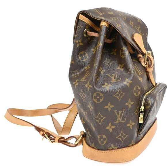 LOUIS VUITTON Montsouris MM Backpack Bag Monogram Leather Brown main image 13